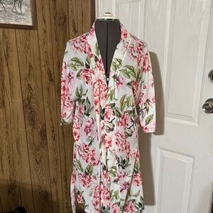 Show Me Your MuMu Pink and Green Notched Collar Robe